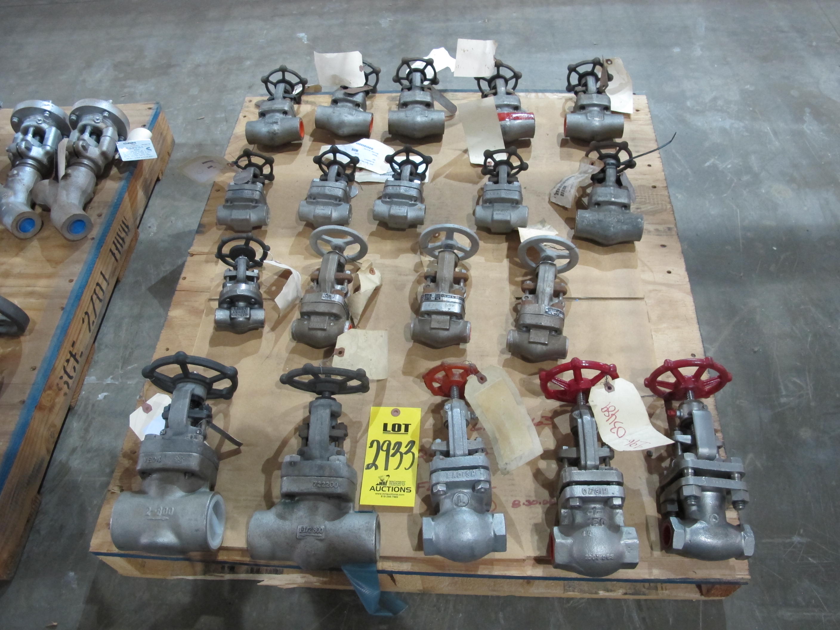 LOT PALLET W/ (19) ASSORTED VALVES (W-51) LOADING & HANDLING FEE $15-